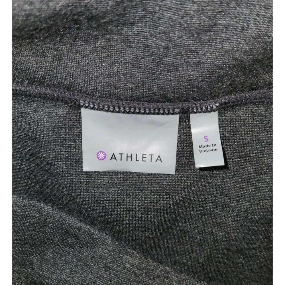 Athleta Strata A-line Knit Skirt Gray Front Zipper Pockets Womens S